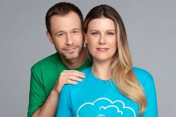 Tiago Leifert e Daiana Garbin